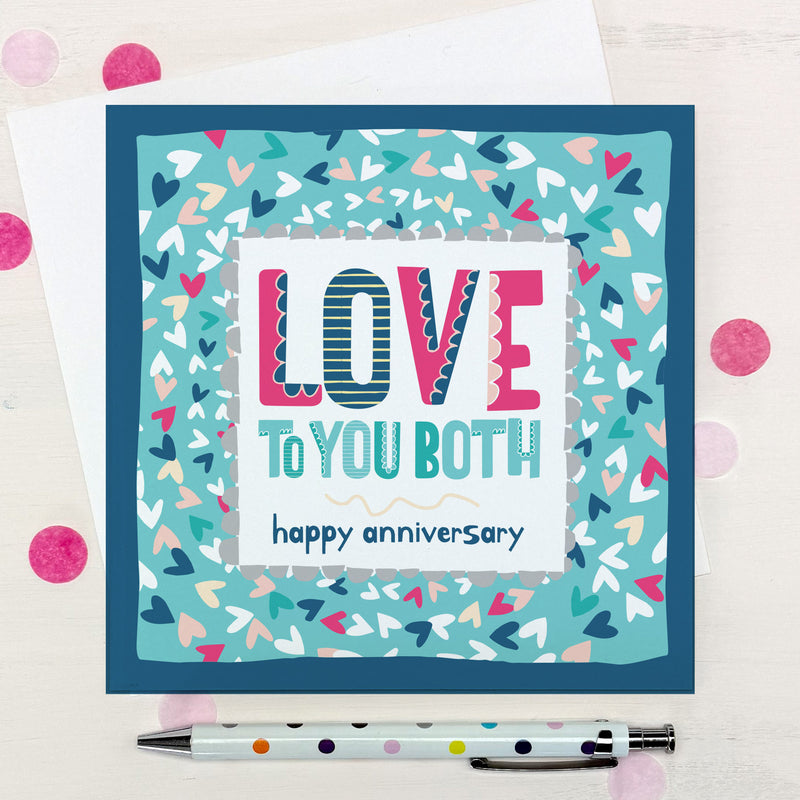 To you both - Happy Anniversary Greeting Card (TF177)