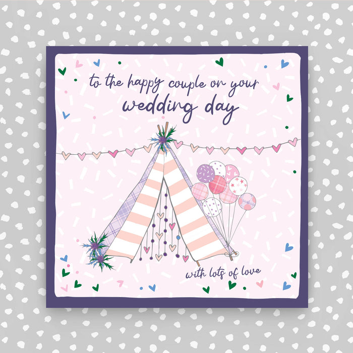 Scottish - Happy couple on your Wedding Day Greeting Card (W54)