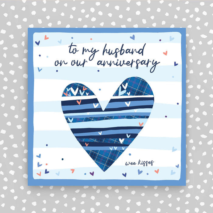 Scottish - Husband on our Anniversary Greeting Card (W55)