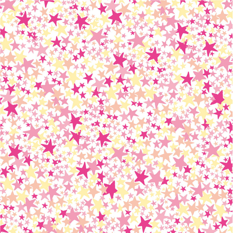 Gift Wrap - Pink Stars (2 sheets - WR71)