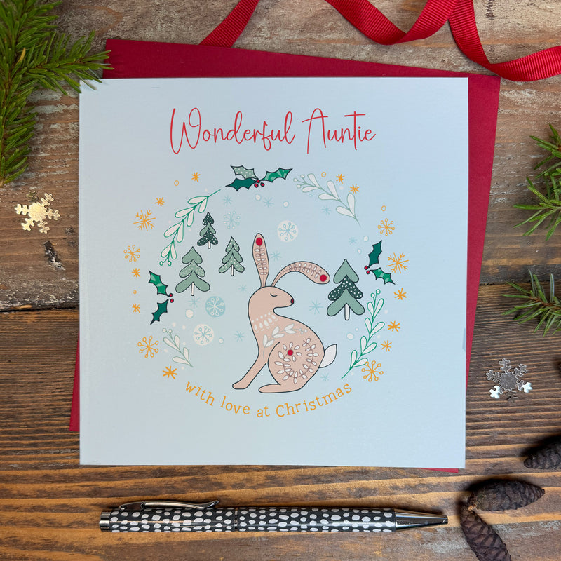 Wonderful Auntie Christmas Card (XGR102)