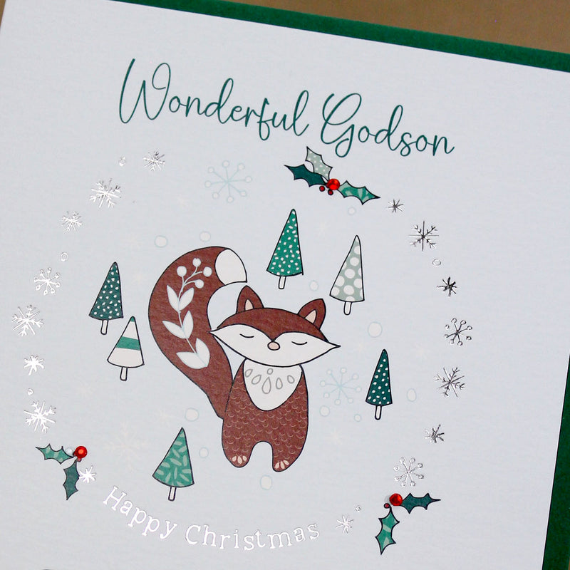 Wonderful Godson Christmas Card (XGR108)