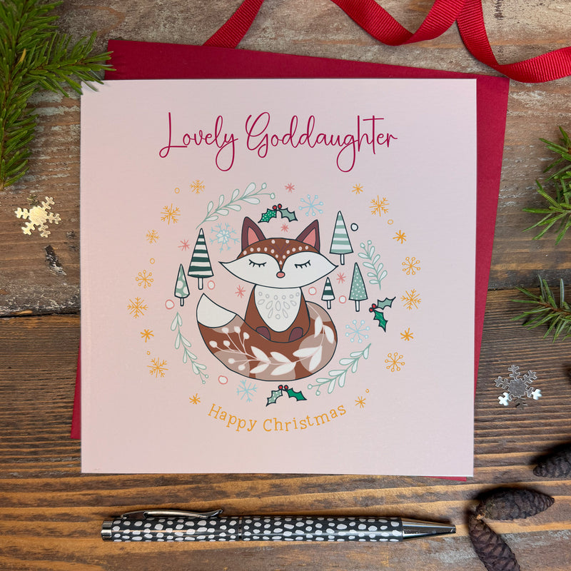 Lovely Goddaughter Christmas Card (XGR109)