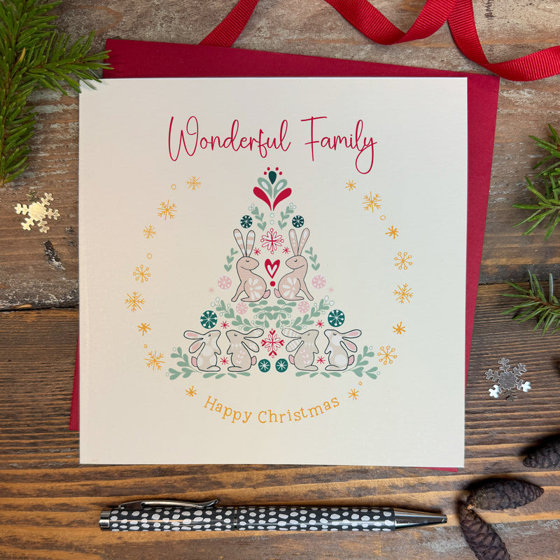 Wonderful Family Christmas Card (XGR115)
