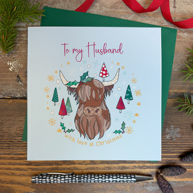 Scottish - To My Husband Christmas Card (XGR119)