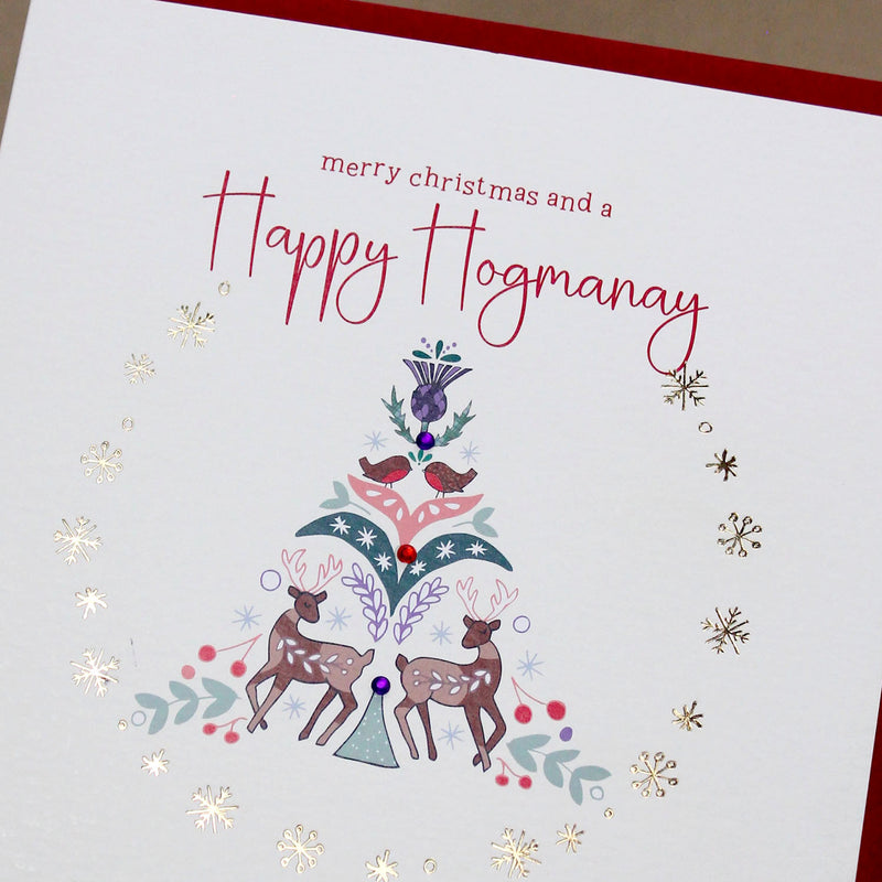 Scottish - Happy Hogmannay Christmas Card (XGR124)
