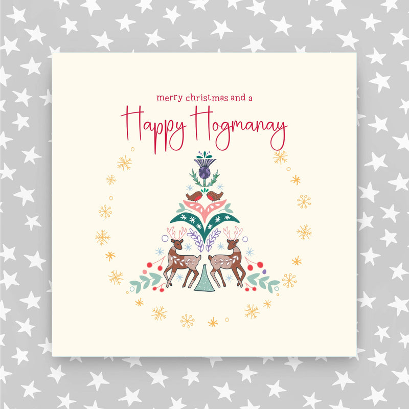 Scottish - Happy Hogmannay Christmas Card (XGR124)