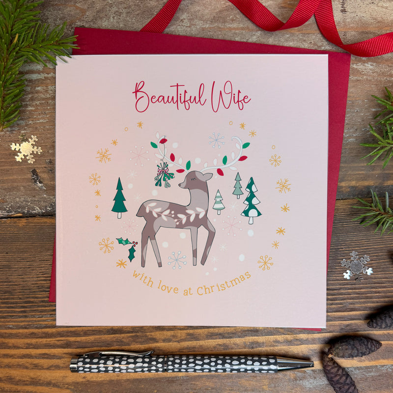 Beautiful Wife Christmas Card (XGR73)