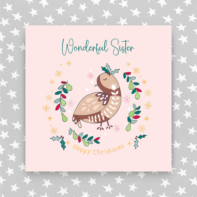Wonderful Sister Christmas Card (XGR80)