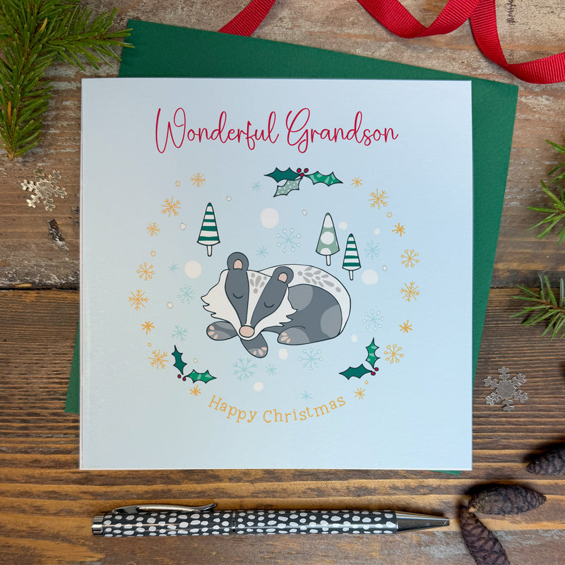 Wonderful Grandson Christmas Card (XGR83)