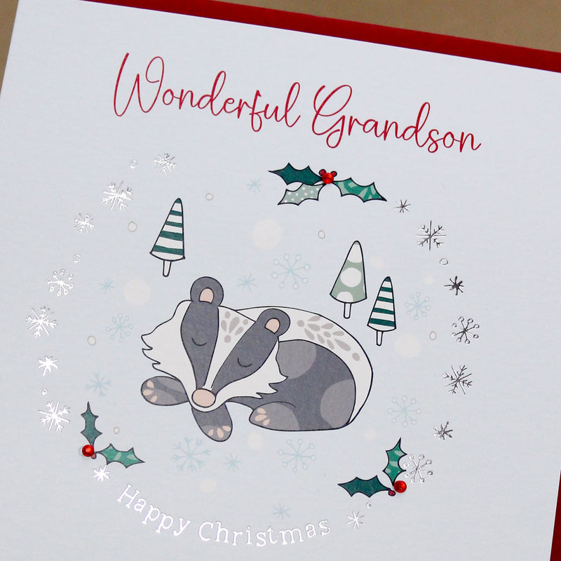 Wonderful Grandson Christmas Card (XGR83)