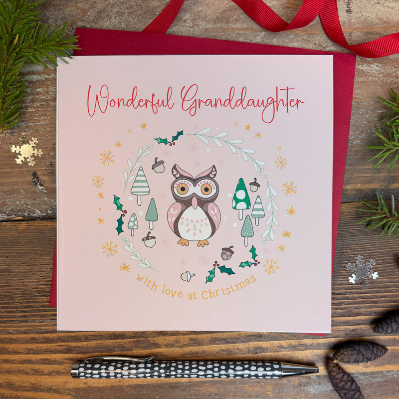 Wonderful Granddaughter Christmas Card (XGR84)