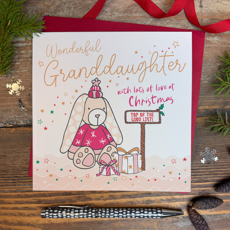 Wonderful Granddaughter Christmas Card (XMA07)
