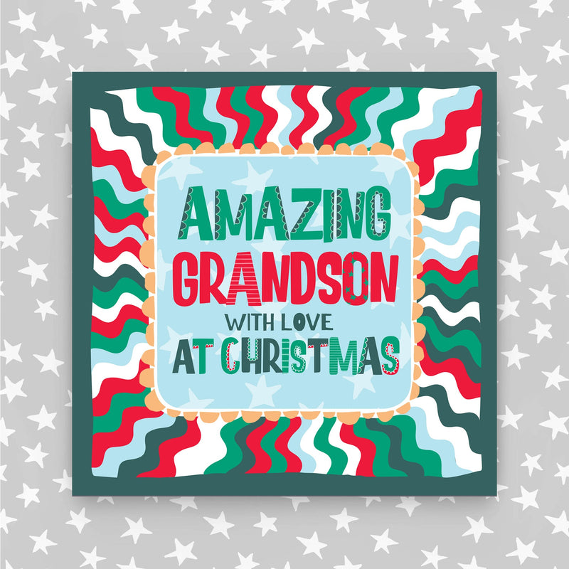 Amazing Grandson Christmas Card (XTF08)