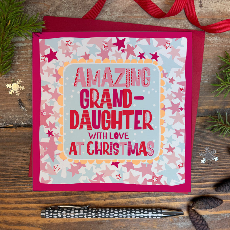 Amazing Granddaughter Christmas Card (XTF09)