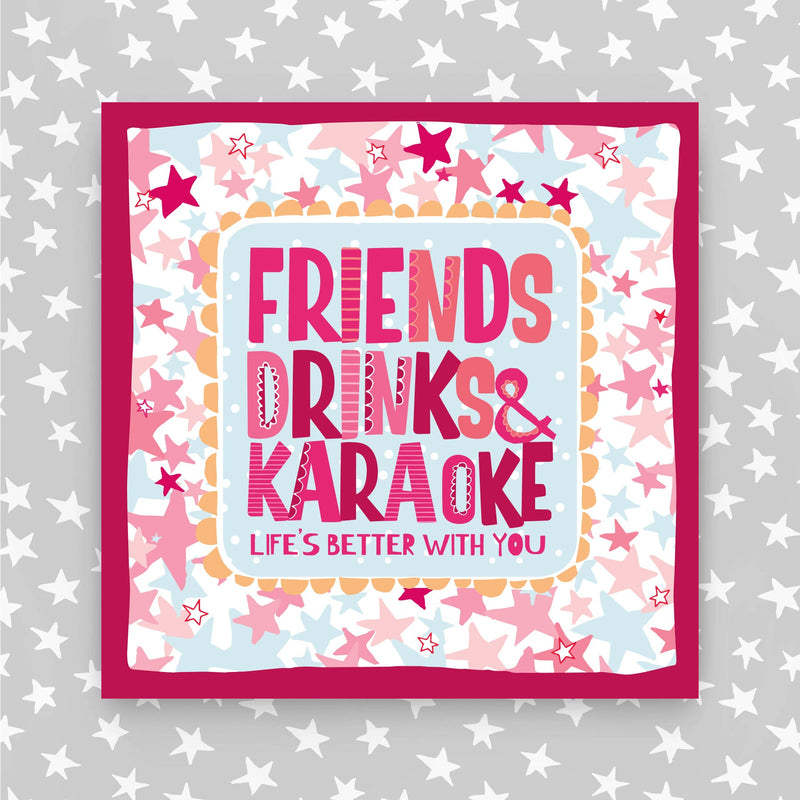 Friends Drinks & Karaoke Christmas Card (XTF28)