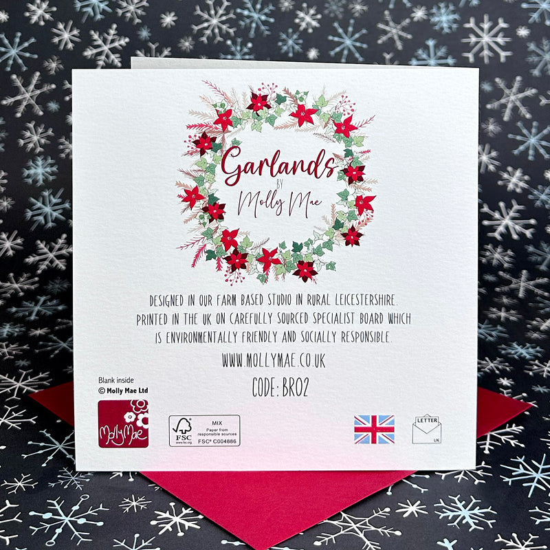 Sister-In-Law Christmas Card with Dainty 925 Sterling Silver Beaded Chain Bracelet