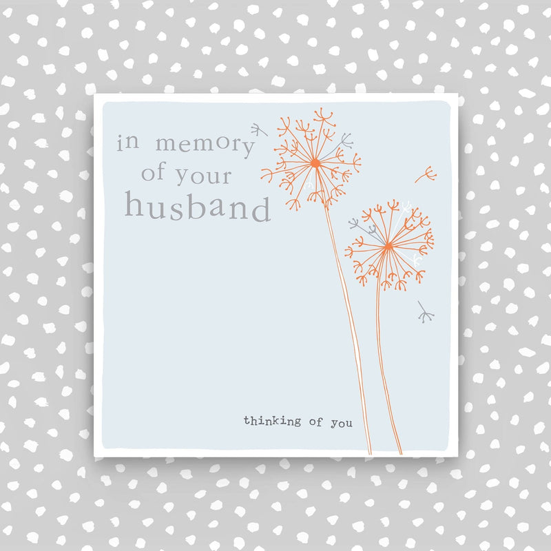 In memory of your husband - Sympathy card (CB145)