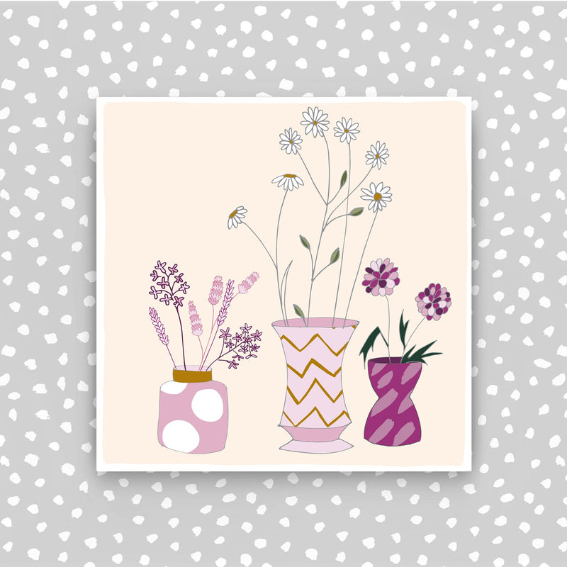 Greetings card - Vases (CB168)
