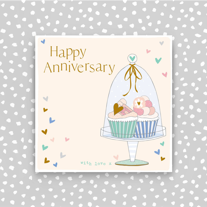 Happy Anniversary Card - cake stand (CB199)