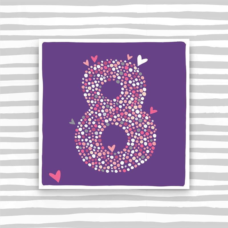 8th Birthday Card - Girl (CB91)