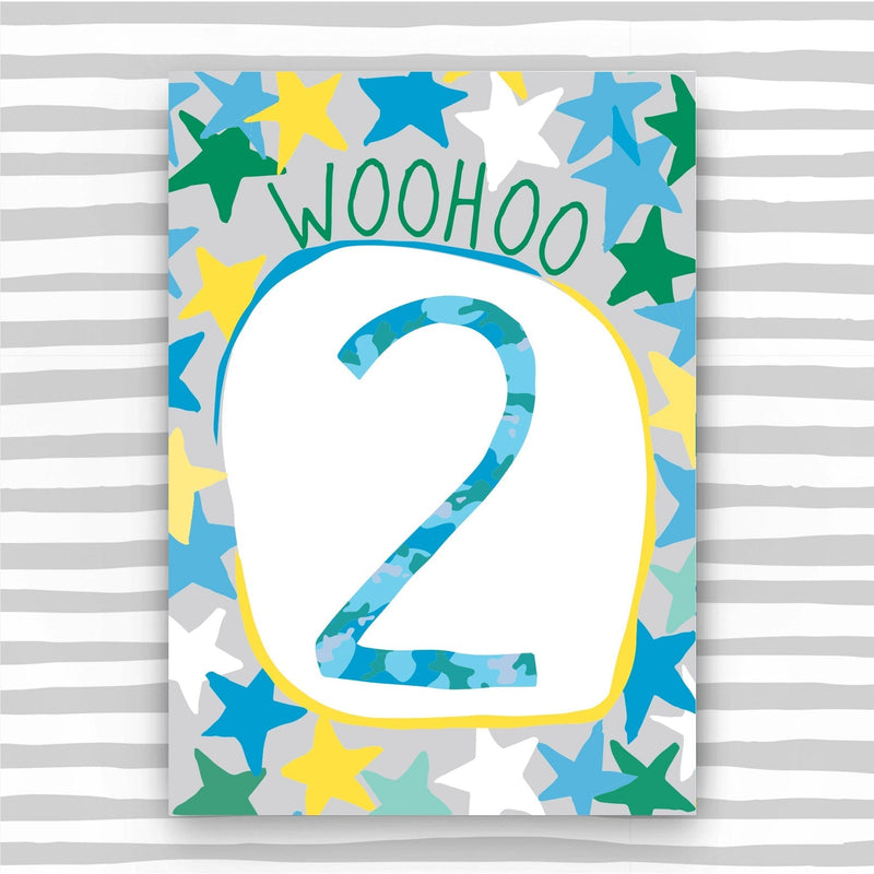 Boy Aged 2 Birthday Card (HB02)
