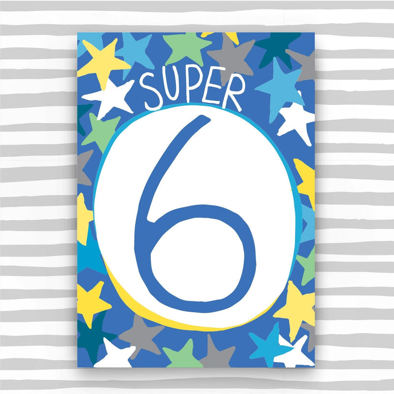 Boy Aged 6 Birthday Card (HB06)