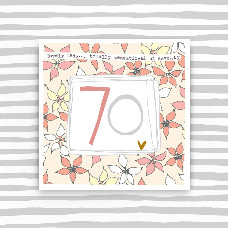 Female 70th Birthday Card (LF20)