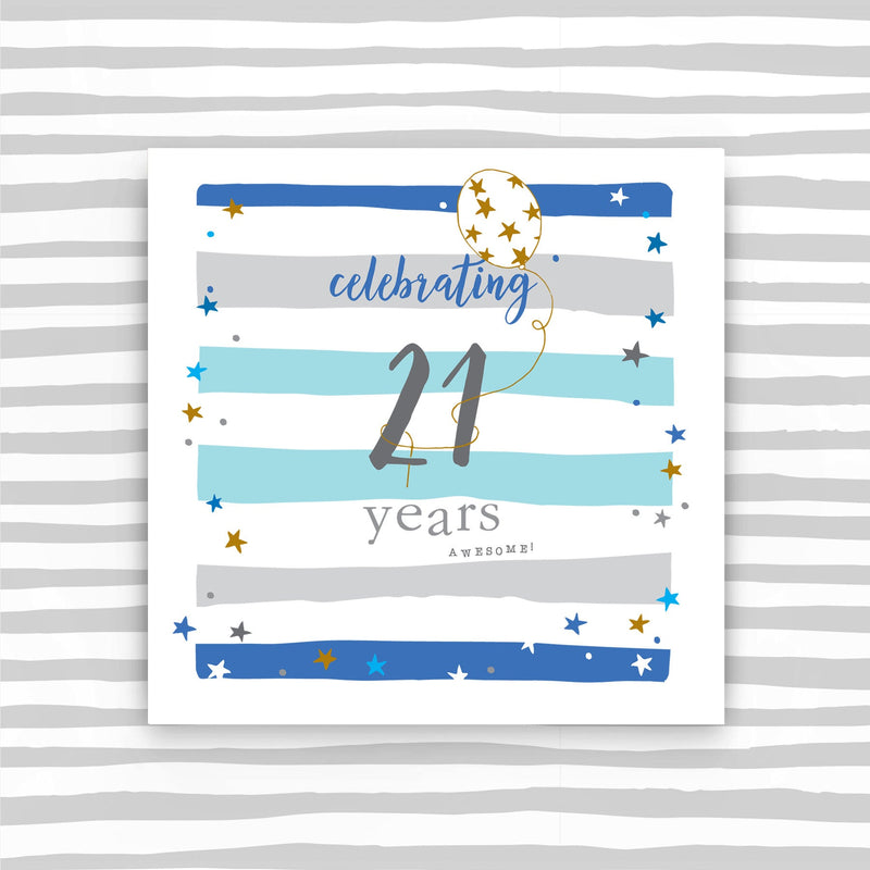 21st Birthday Card - male (TC19)