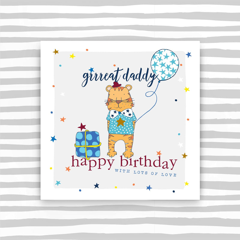 Daddy, Tiger Birthday Card (TC74)