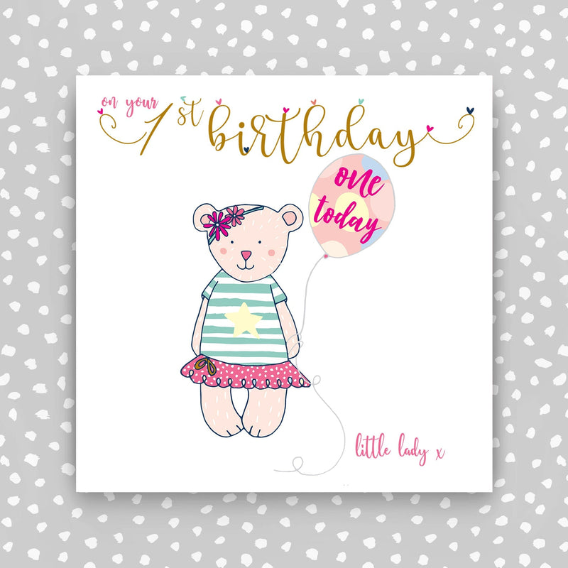 1st Birthday Card Girl (TJ35)
