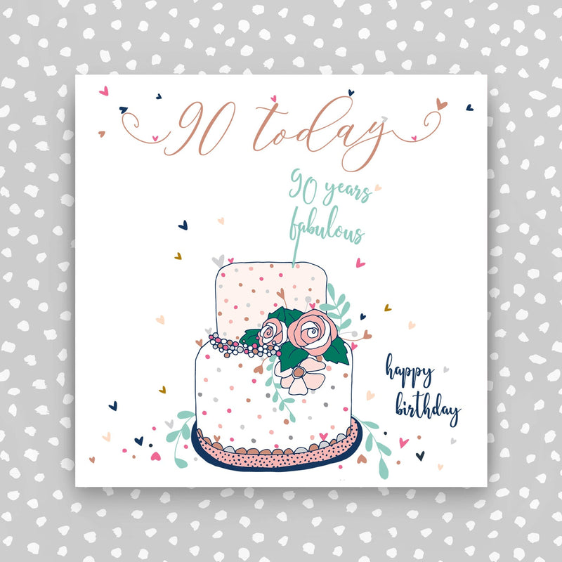 Happy Birthday Card Ninety Today (TJ49)