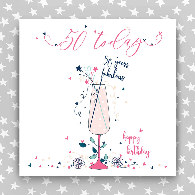 Large, Luxury 50th Birthday Card (TJP16)