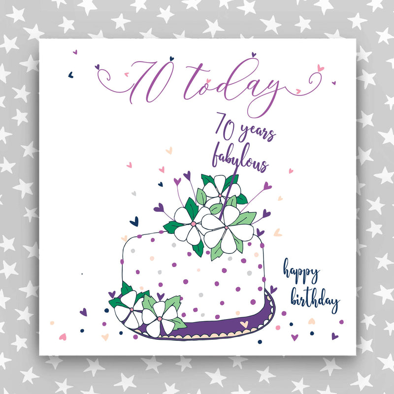 Large, Luxury 70th Birthday Card (TJP19)