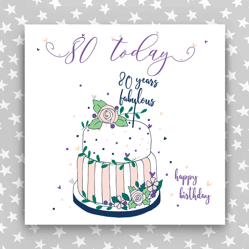 Large, Luxury 80th Birthday Card (TJP20)