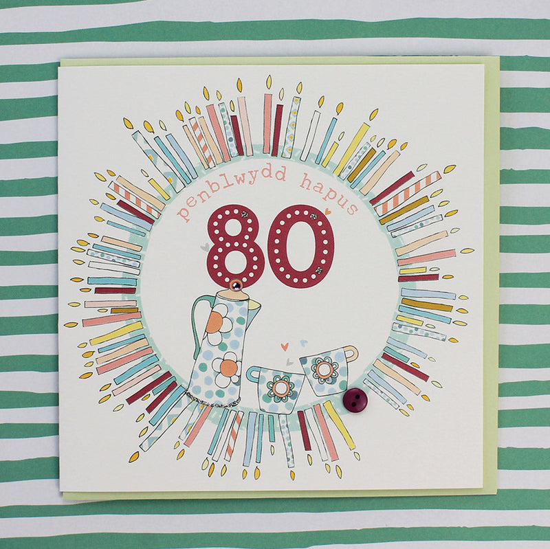 Penblwydd Hapus 80 (Female Aged 80) (WCOL09)