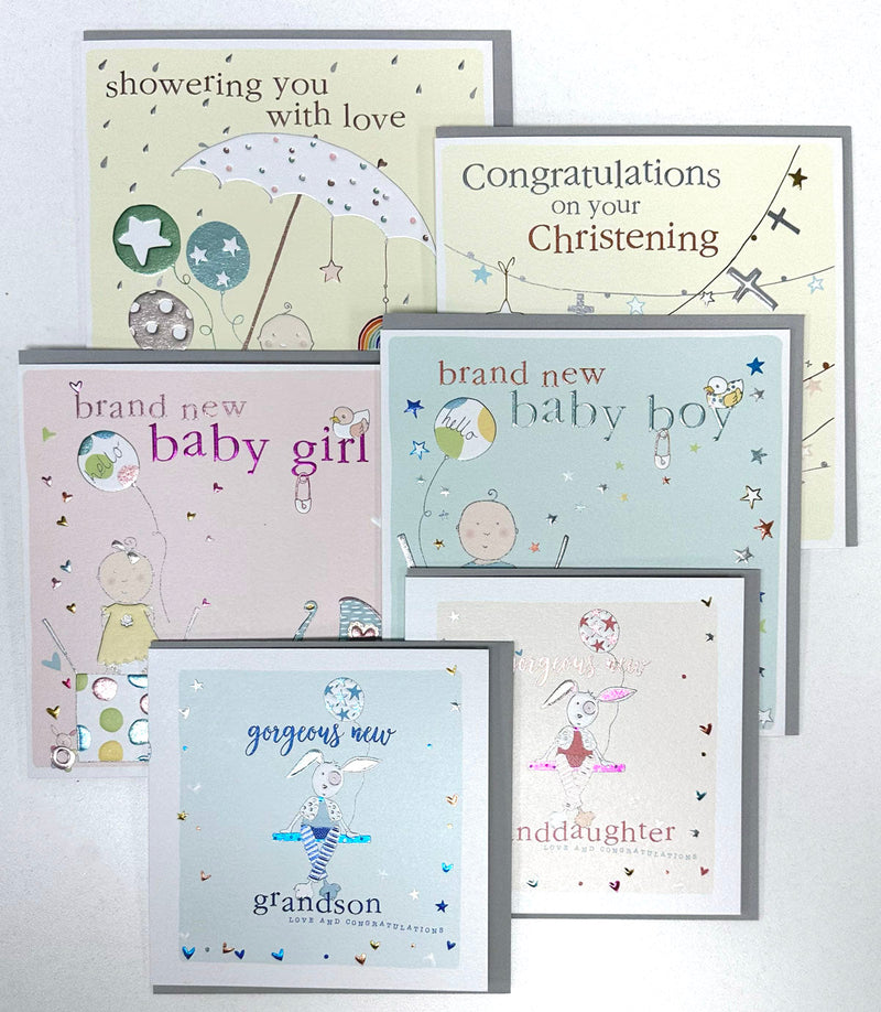 6 CARD BUNDLE - Baby cards (FB13/FB14/FB119/FB120/TC06/TC05)